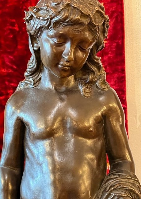 Jeune éphèbe En Bronze Signé Coinchon-photo-8