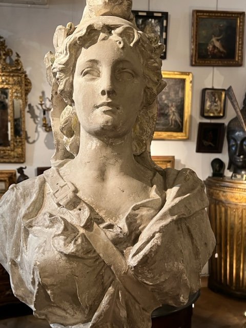 Bust Of Marianne In Plaster-photo-2