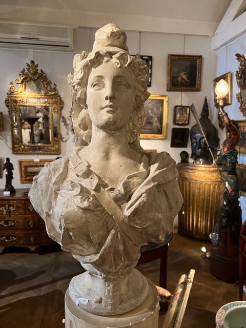 Bust Of Marianne In Plaster