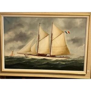 Sailboat Signed Victor Adam