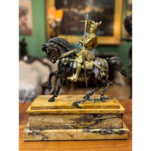 19th Century Equestrian Bronze Depicting Emmanuel-philibert, Duke Of Savoy