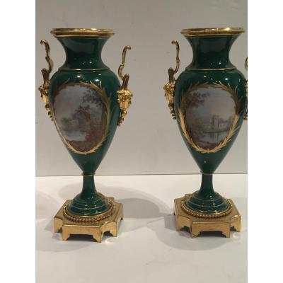 Pair Of 19th Sèvres Porcelain Vases