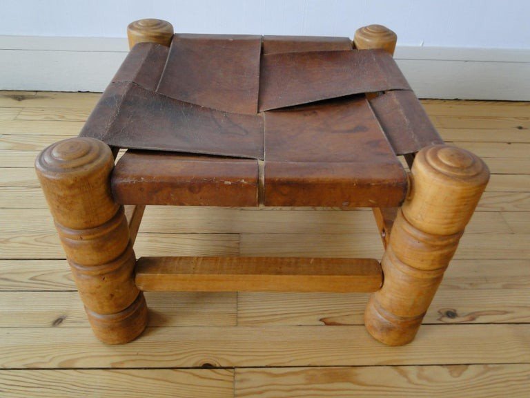 Stool Attributed To Charles Dudouyt-photo-3