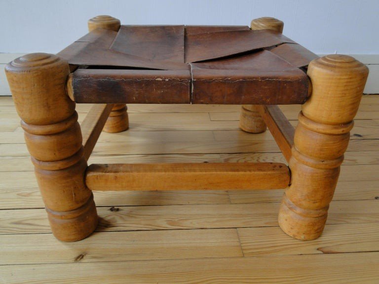 Stool Attributed To Charles Dudouyt-photo-3