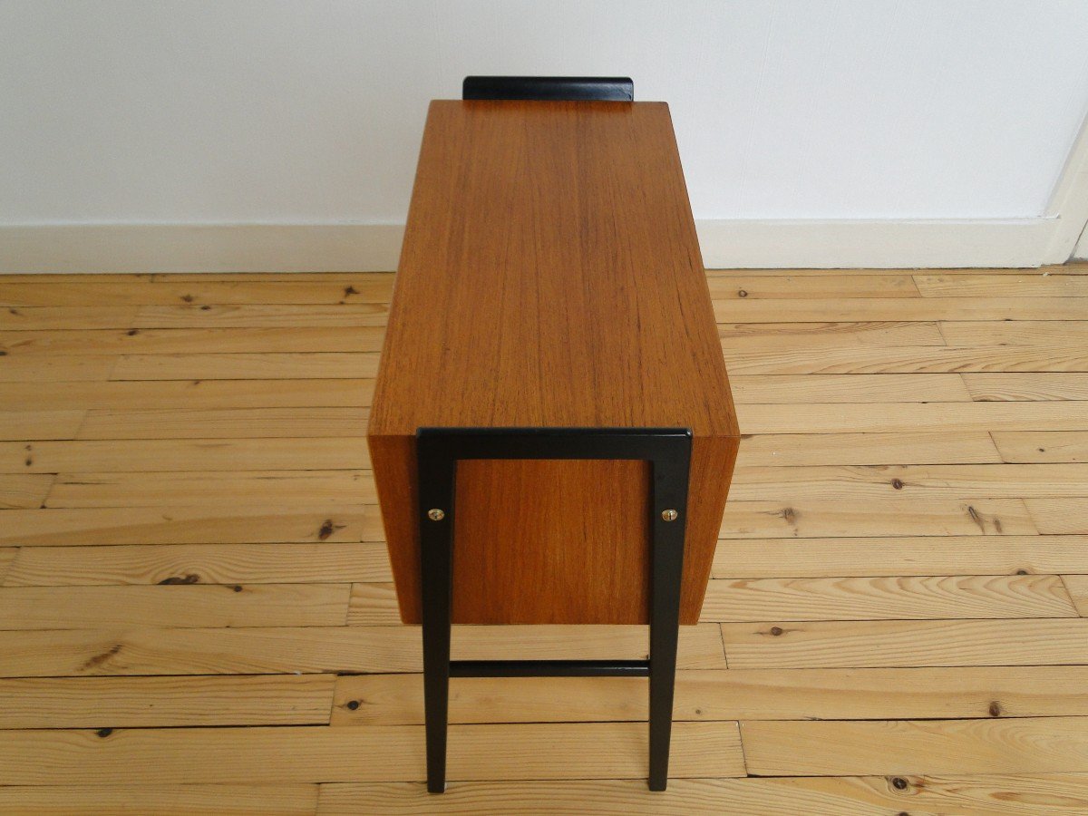 Petite Commode Meuble D Entrée Scandinave En Teck Mid Century-photo-1