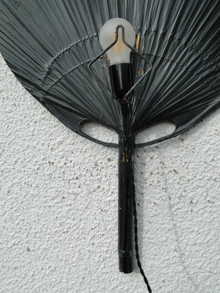 Vintage Uchiwa Wall Light Ingo Maurer For M Design Germany 70s-photo-2