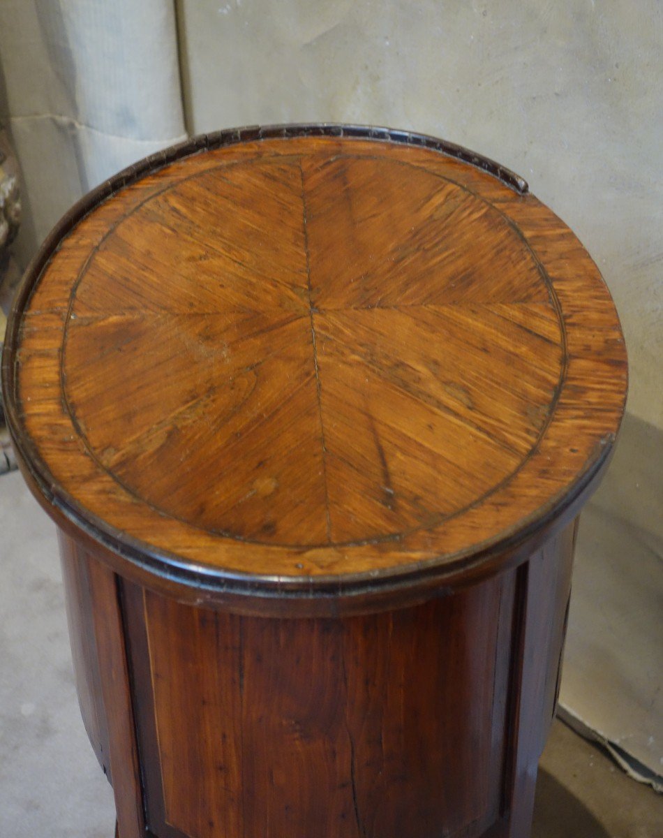 Chiffonniere Table, Louis XVI Period, Drum Shape-photo-3