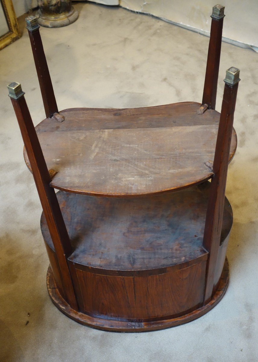 Chiffonniere Table, Louis XVI Period, Drum Shape-photo-5