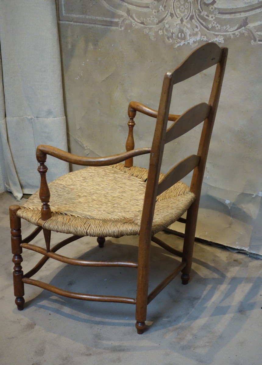 Important Fauteuil "bonne Femme" Provençal XVIIIème-photo-3