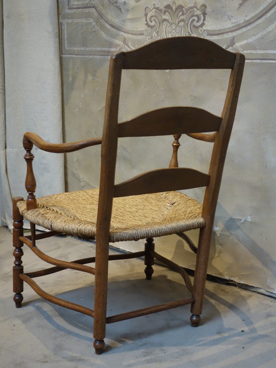 Important Fauteuil "bonne Femme" Provençal XVIIIème-photo-4