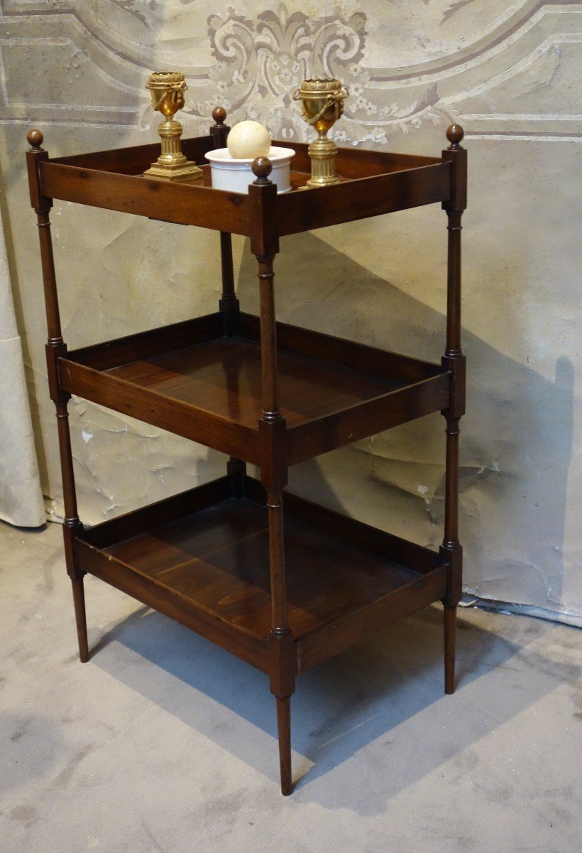 Empty Pocket Table With Three Hollow Trays Late 18th Century-photo-1