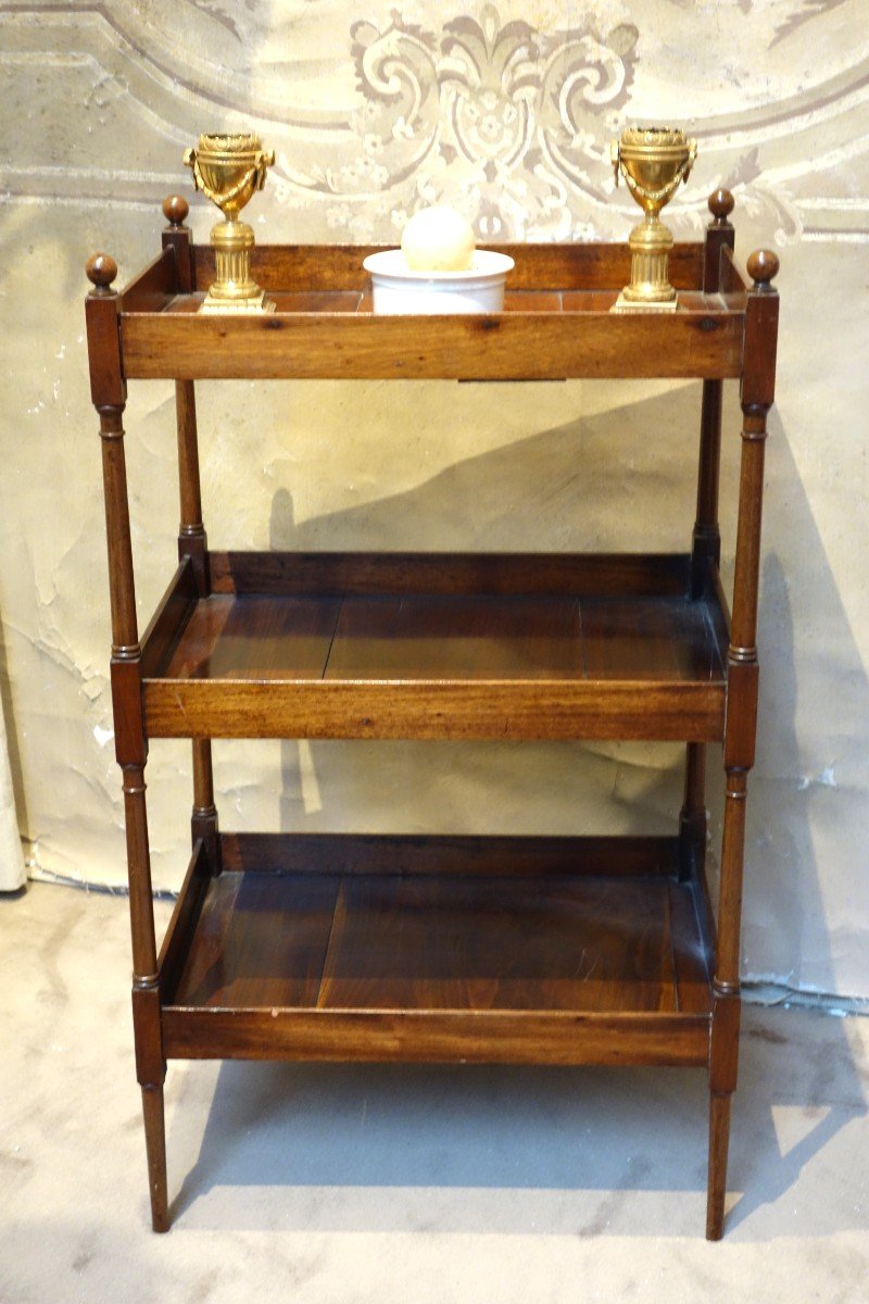 Empty Pocket Table With Three Hollow Trays Late 18th Century