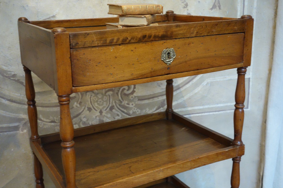 Very High Cherry Wood Shelf From The 18th Century-photo-4