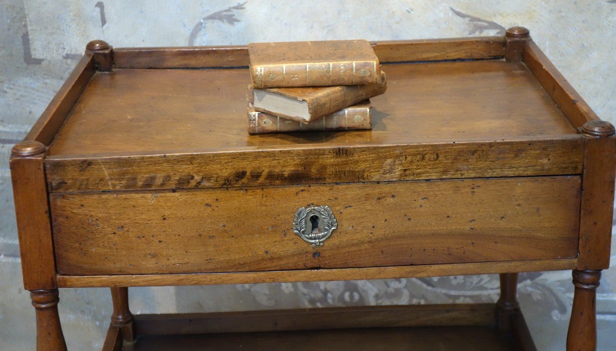 Very High Cherry Wood Shelf From The 18th Century-photo-1