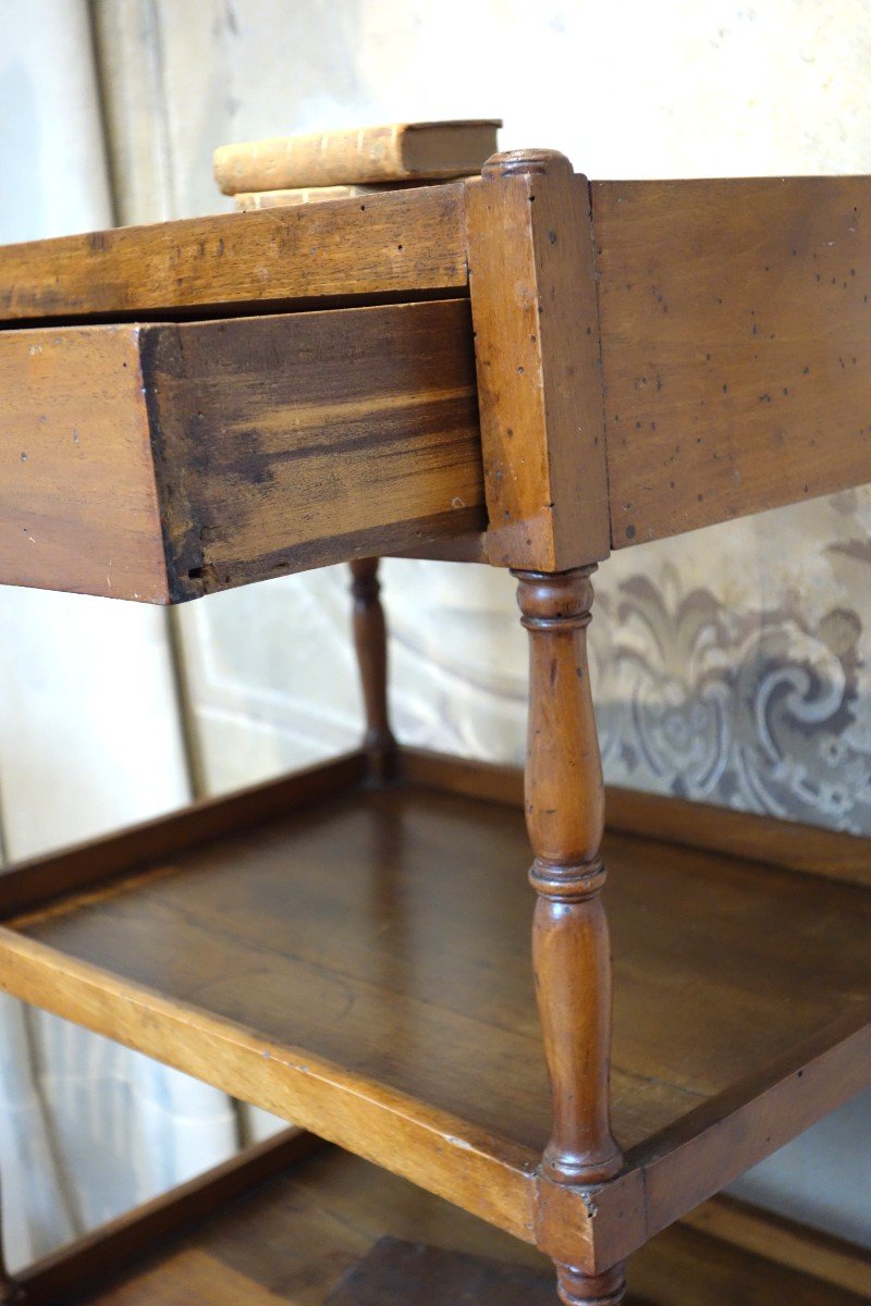 Very High Cherry Wood Shelf From The 18th Century-photo-2