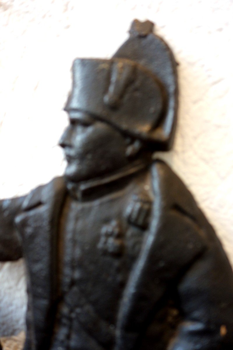 19th Century Cast Iron Silhouette Of Napoleon Bonaparte-photo-2