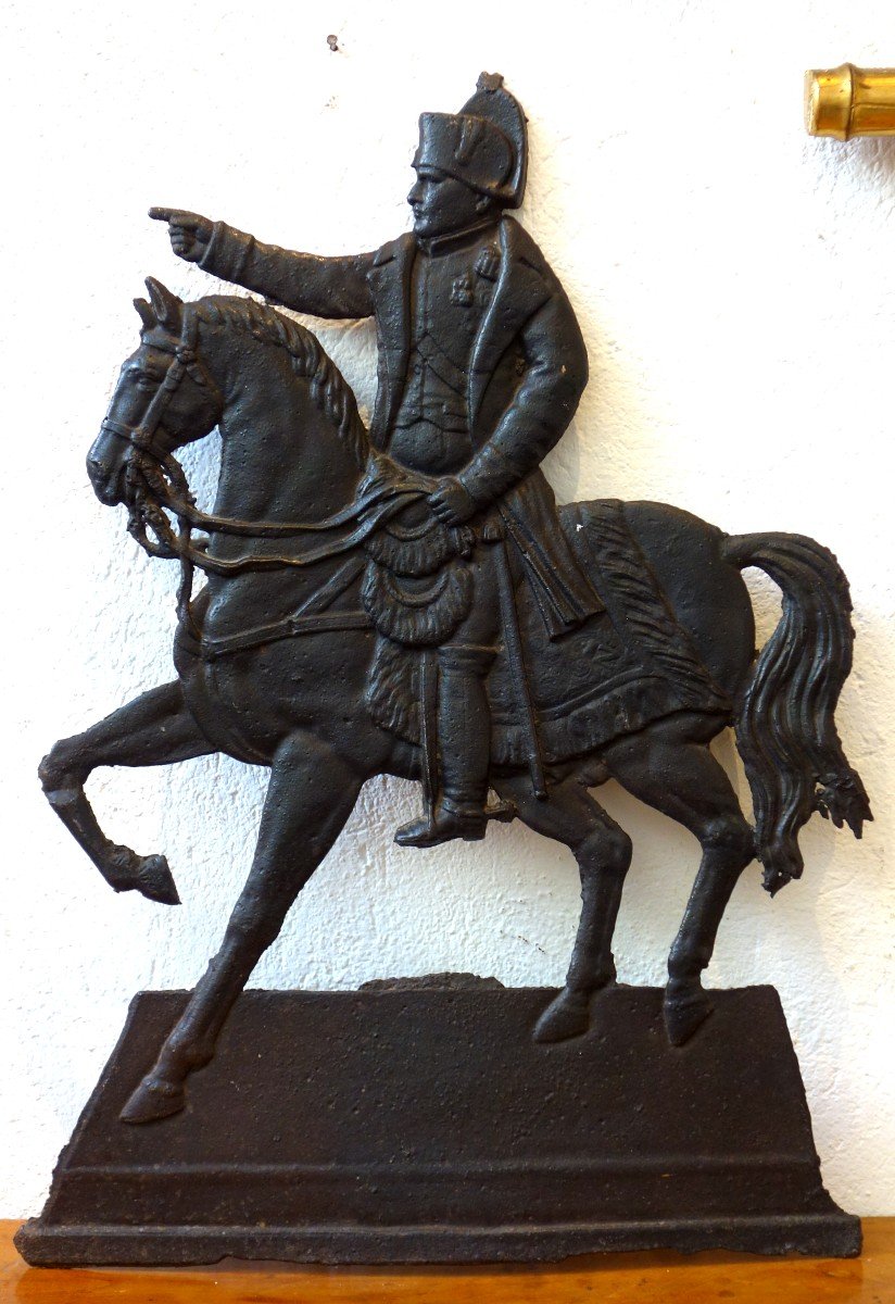 19th Century Cast Iron Silhouette Of Napoleon Bonaparte-photo-3