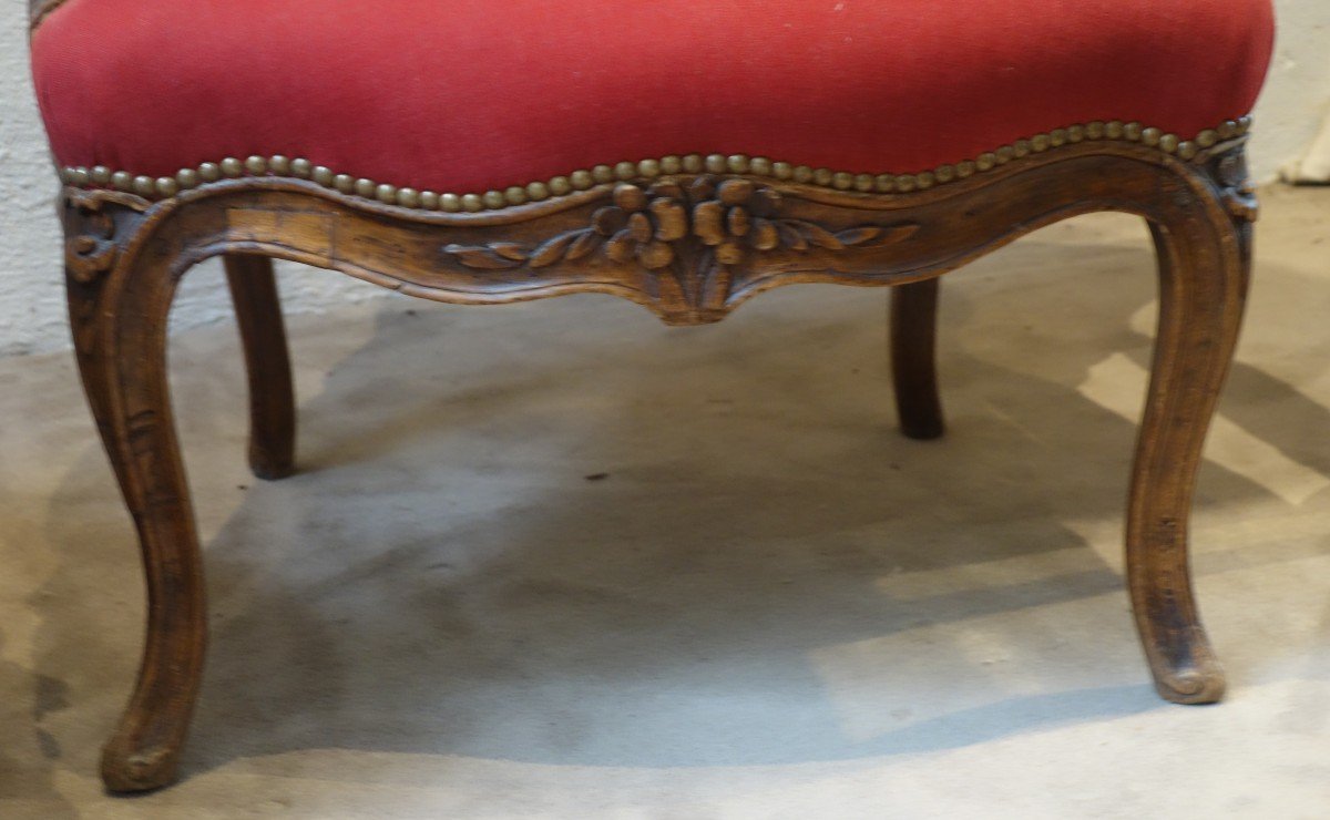 Deux Fauteuils dossier à La Reine, faisant Paire, d'époque Louis XV.-photo-5