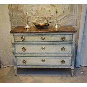 Louis XVI Period Relacquered Wood Commode, 18th Century