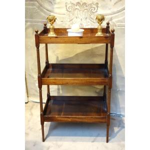 Empty Pocket Table With Three Hollow Trays Late 18th Century