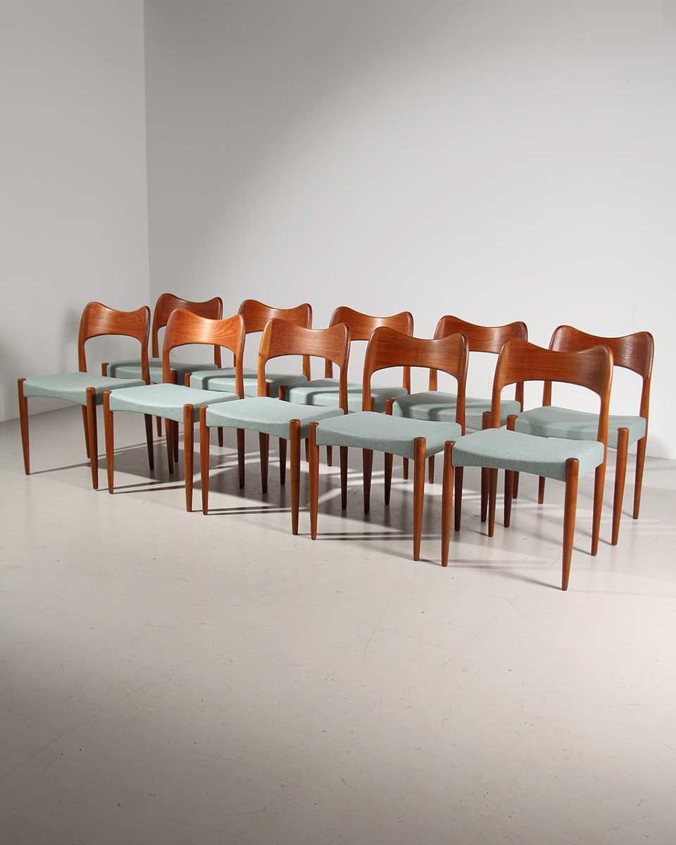 10 Hovman Olsen Mogens Kold Teak Chairs 1960s