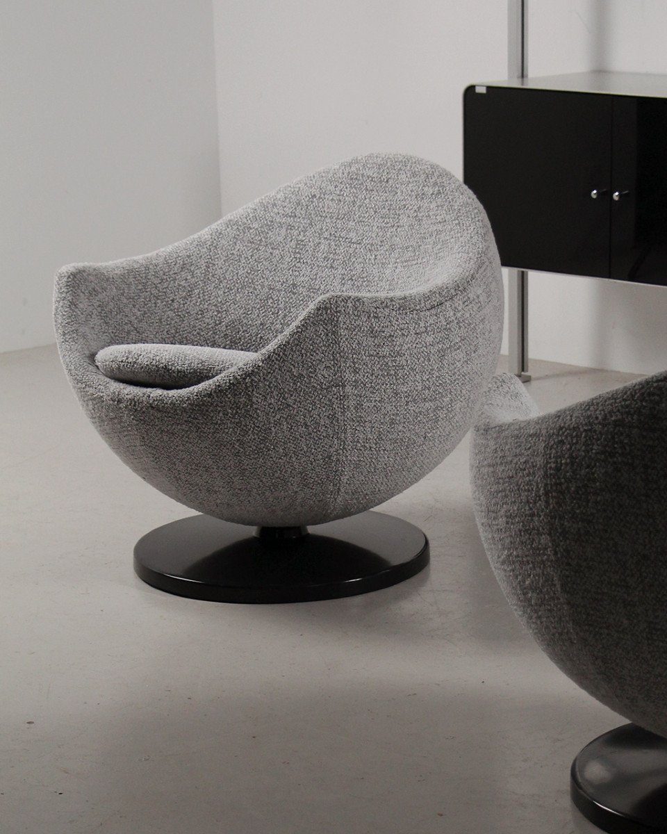 Pair Of Mars Armchairs Pierre Guariche Meurop 60s-photo-6