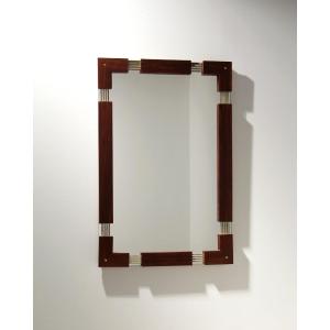 Rosewood Mirror Glas & Trä Sweden 1960