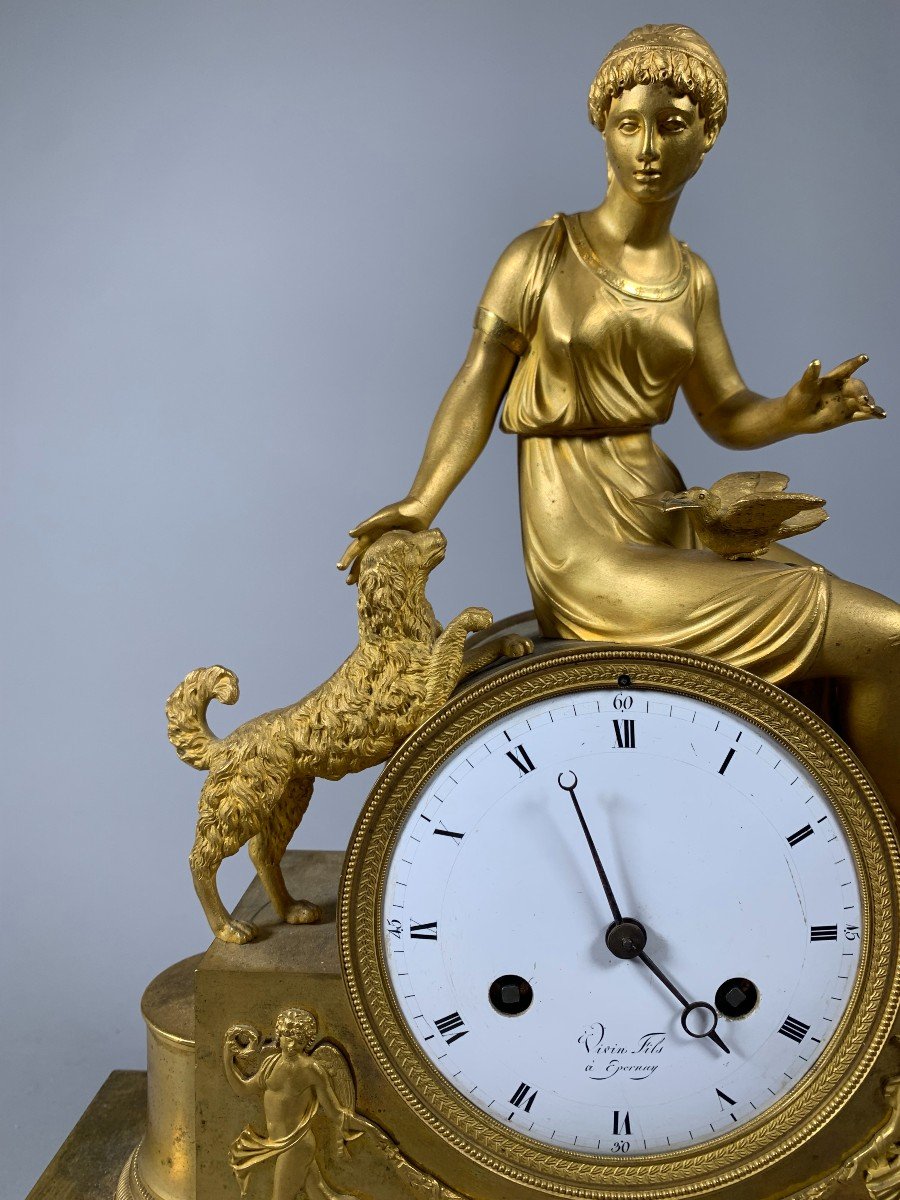 Empire Period Clock Allegory Of Love-photo-6