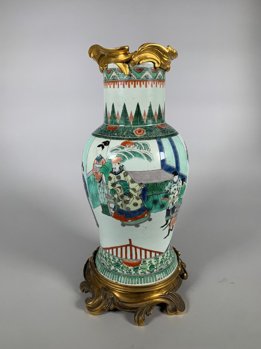 Vase From The Green Family, Kangxi Period (1662-1722)-photo-3