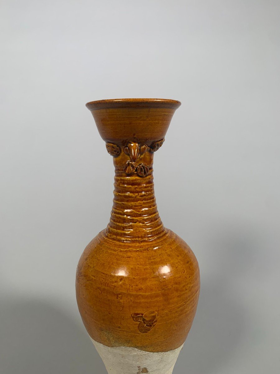 Terracotta Vase With Amber Glaze China Liao Dynasty (907-1125)-photo-3