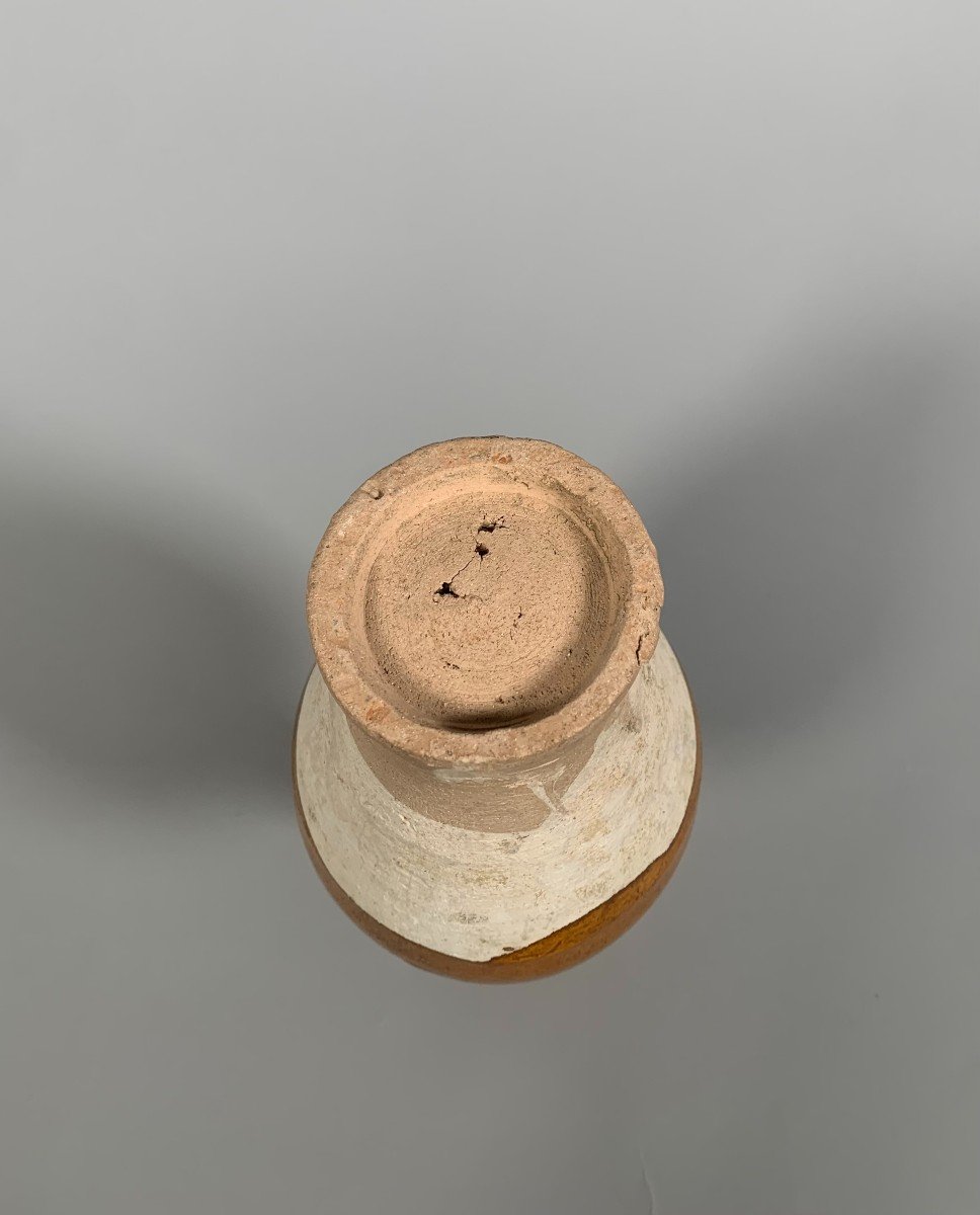 Vase En Terre Cuite à Glaçure Ambré Chine Dynastie Liao ( 907-1125 )-photo-2