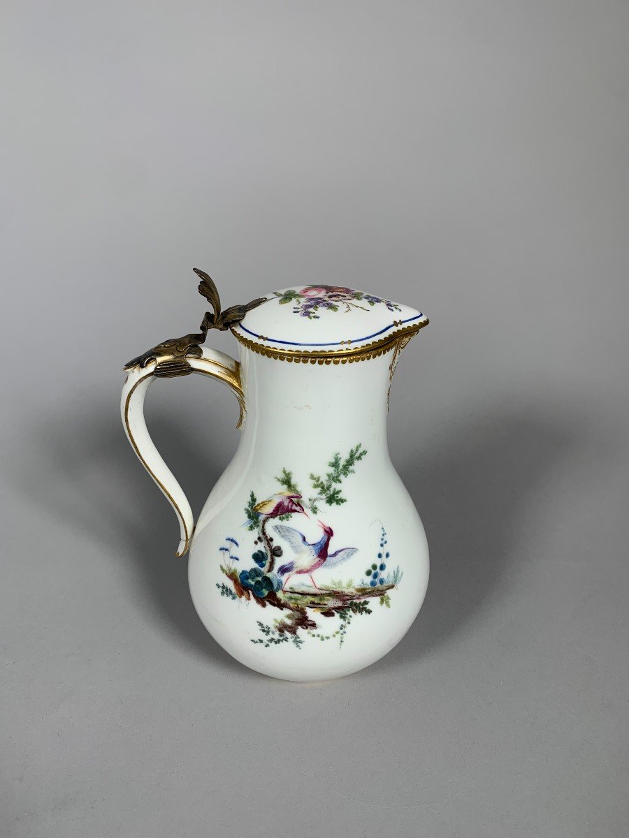 18th Century Sèvres Porcelain Covered Water Pot, Dated 1757-photo-8