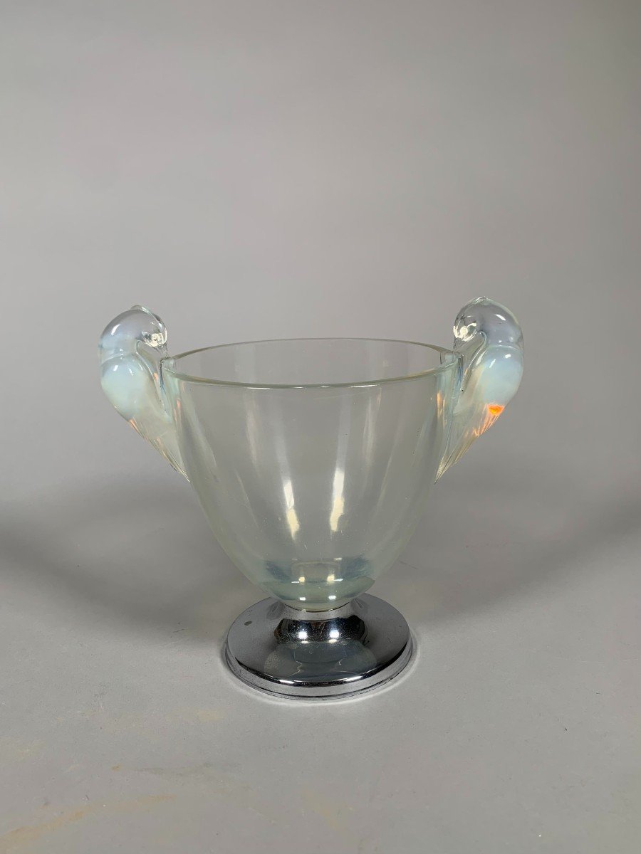 René Lalique (1860-1940) Ornis Model Vase 1926 Art Nouveau-photo-1