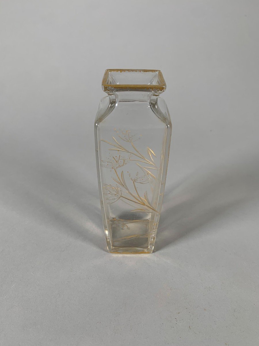 Japanese Engraved Crystal Vase Made By Maison L’escalier De Cristal-photo-2