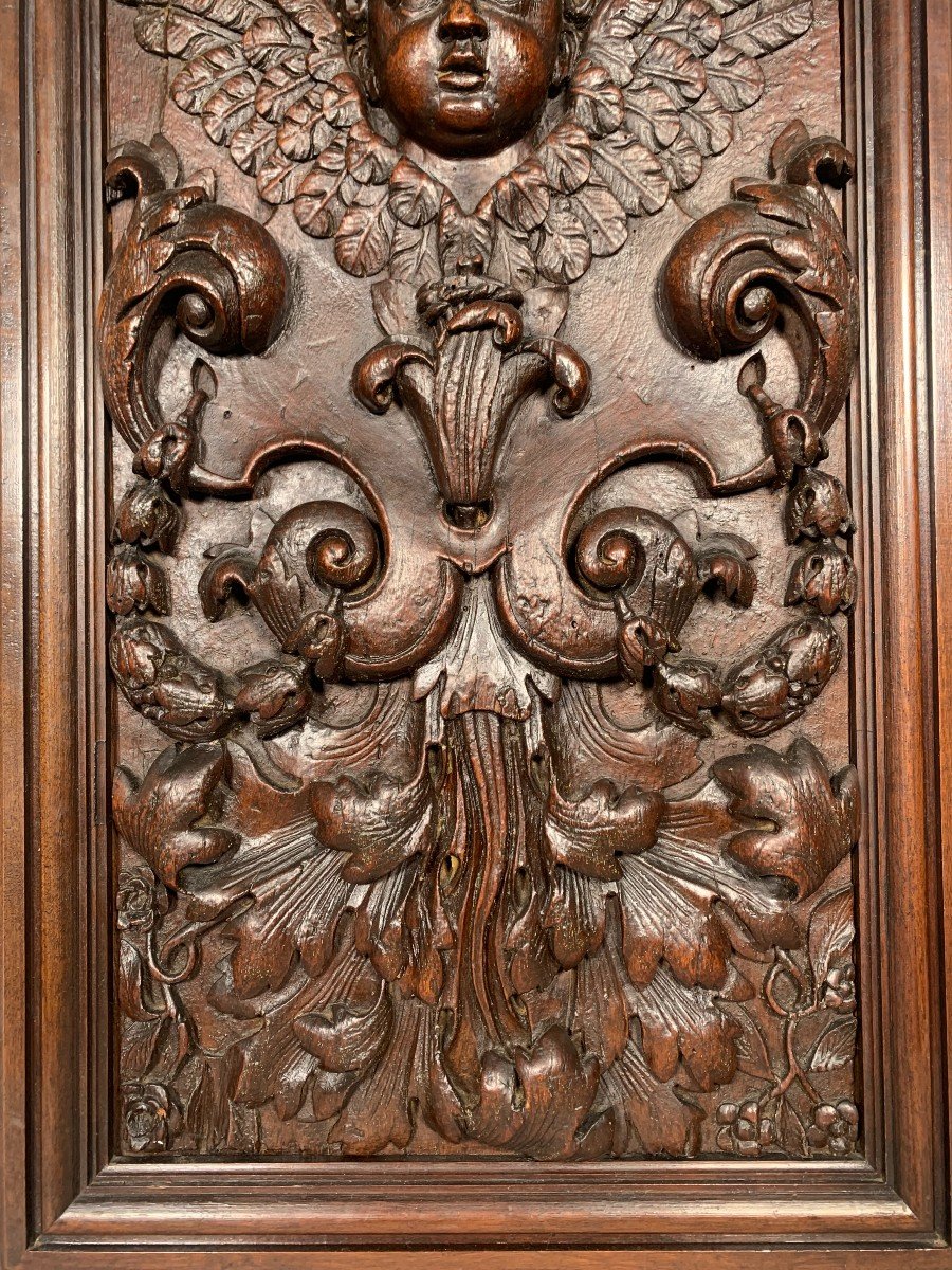 Important 17th Century Bas Relief Panel - 100 Cm - Wood-photo-3