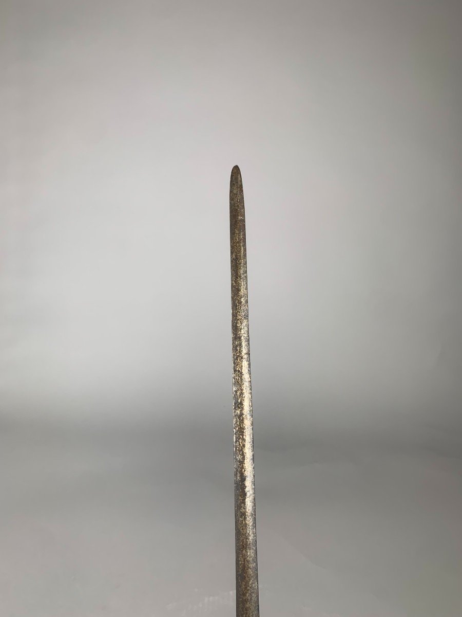 18th Century Court Sword In Faceted Iron -photo-3