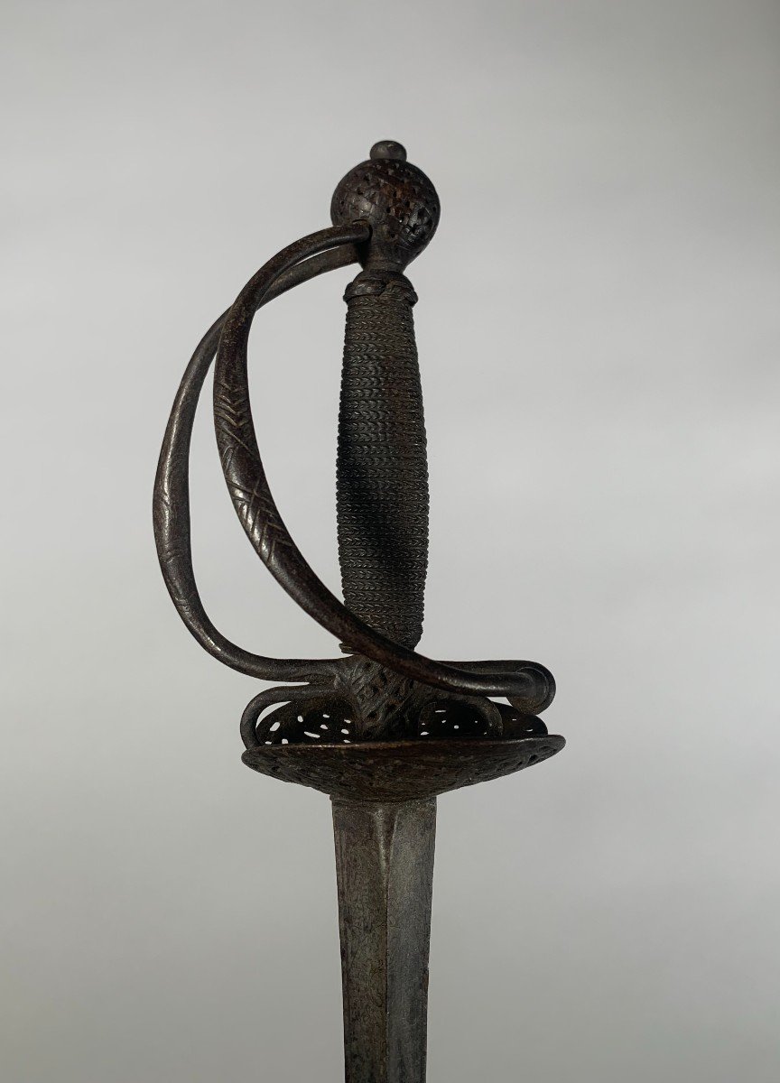 Court Sword Early 18th Century Multiple Branches In Openwork Iron