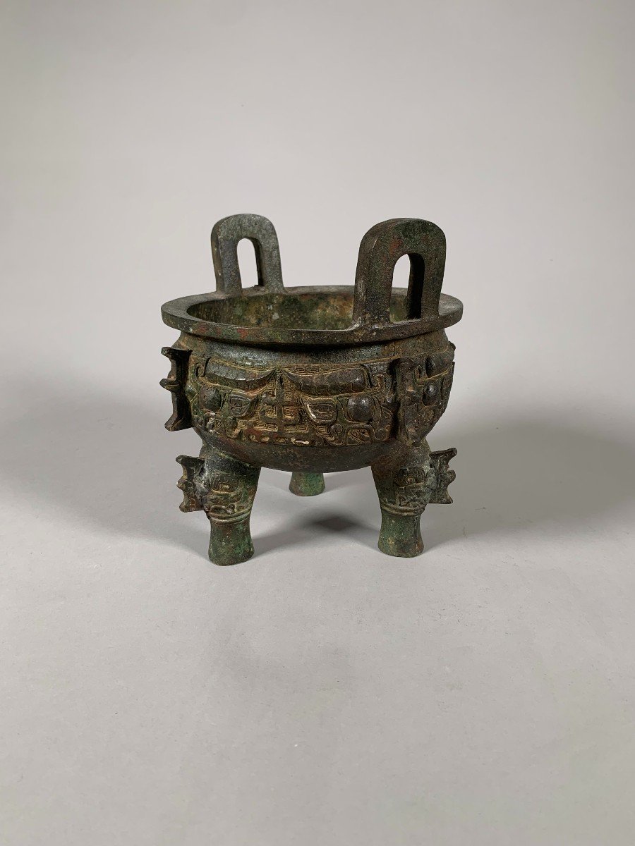 Perfume Brule In Bronze China 17th Century Qing Dynasty In The Archaic Style Of The Shang-photo-4