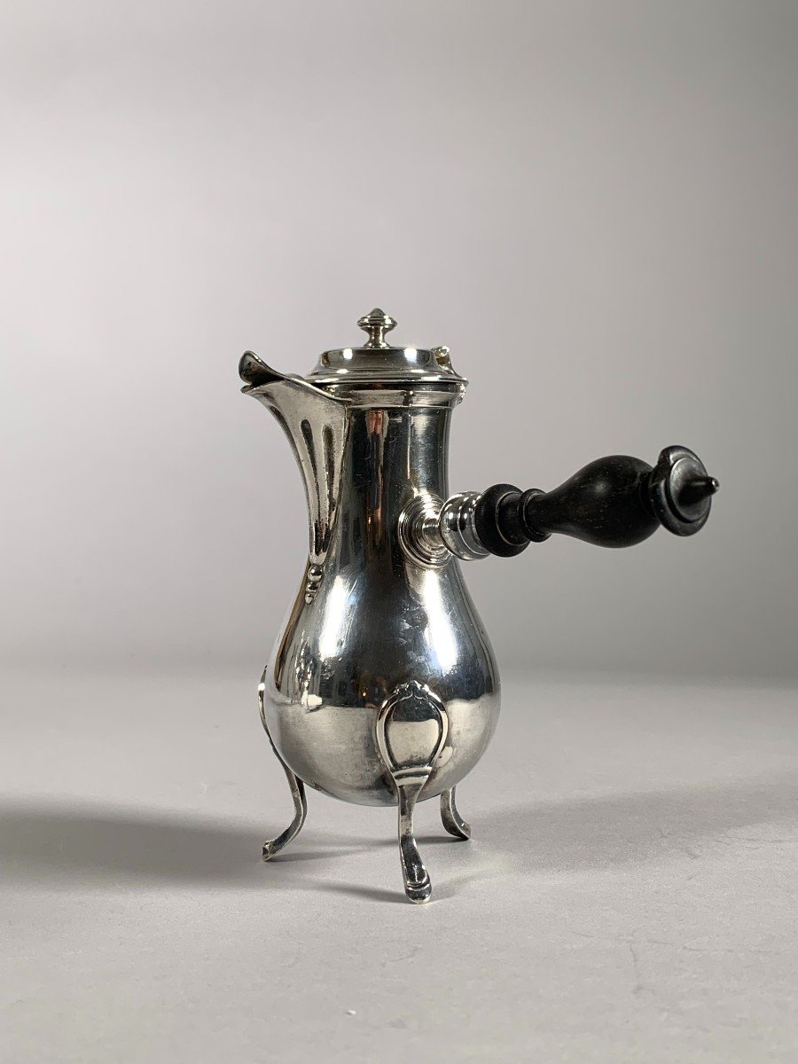 Tripod Jug In Silver 18th Century Hallmarks For Farmers General Chcolatiere