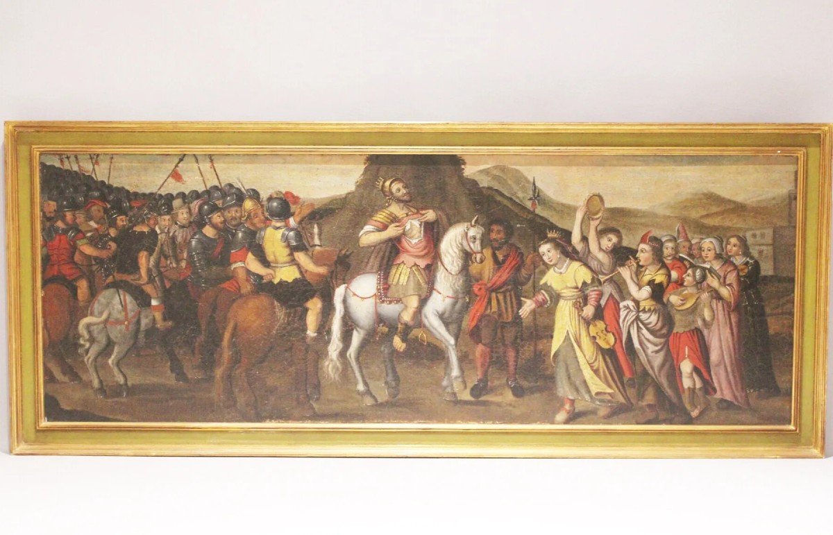 Ecole Française XVIIème Siècle Attribué à Claude Deruet( 1588-1662 ) Peinture à l'Huile 