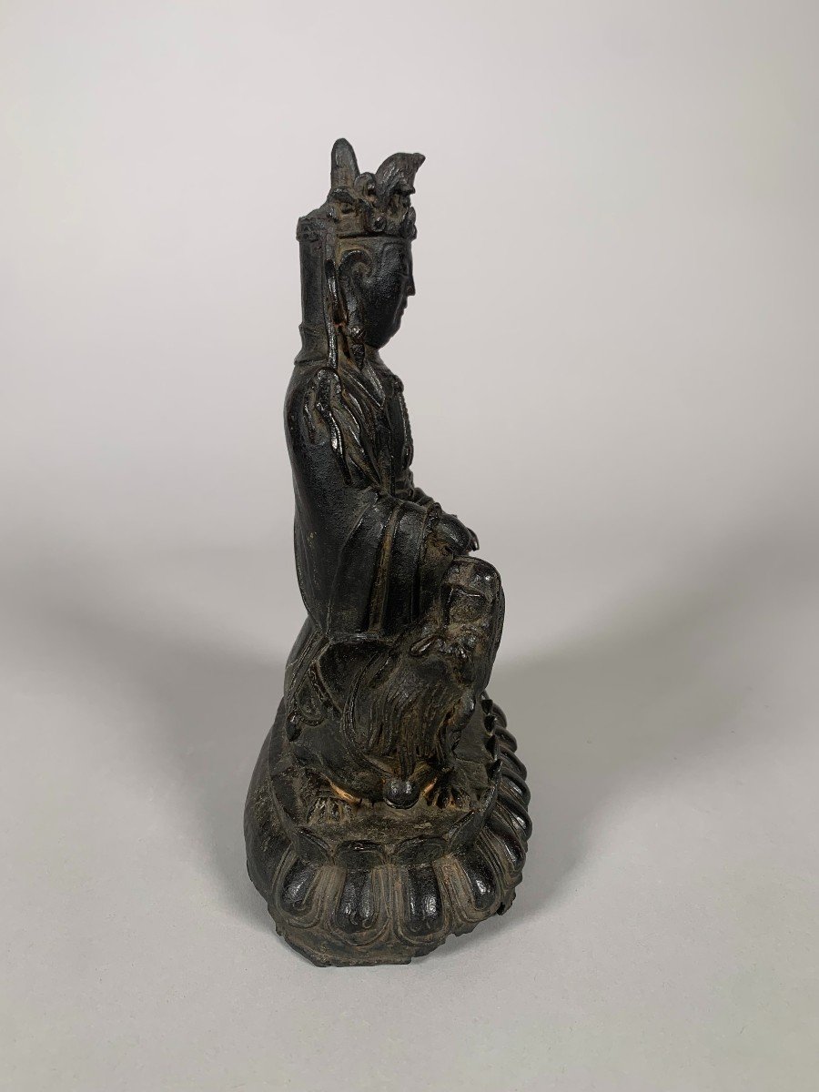 Sculpture Of A Guanyin Bodhisattva Ming Period (1368 - 1644) China 15th-16th Century-photo-4