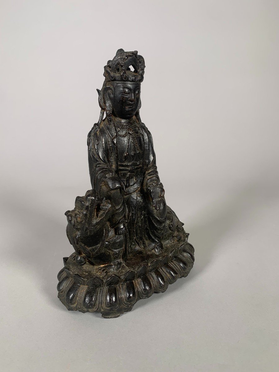 Sculpture Of A Guanyin Bodhisattva Ming Period (1368 - 1644) China 15th-16th Century-photo-5