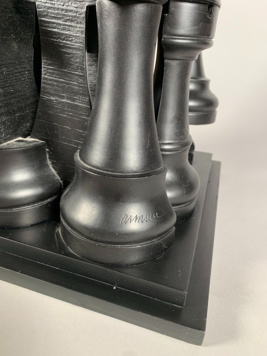 Fernandez Arman (1928-2005) - Sculpture, Gambit, The Great Chess Game (2003) - 45 Cm-photo-2