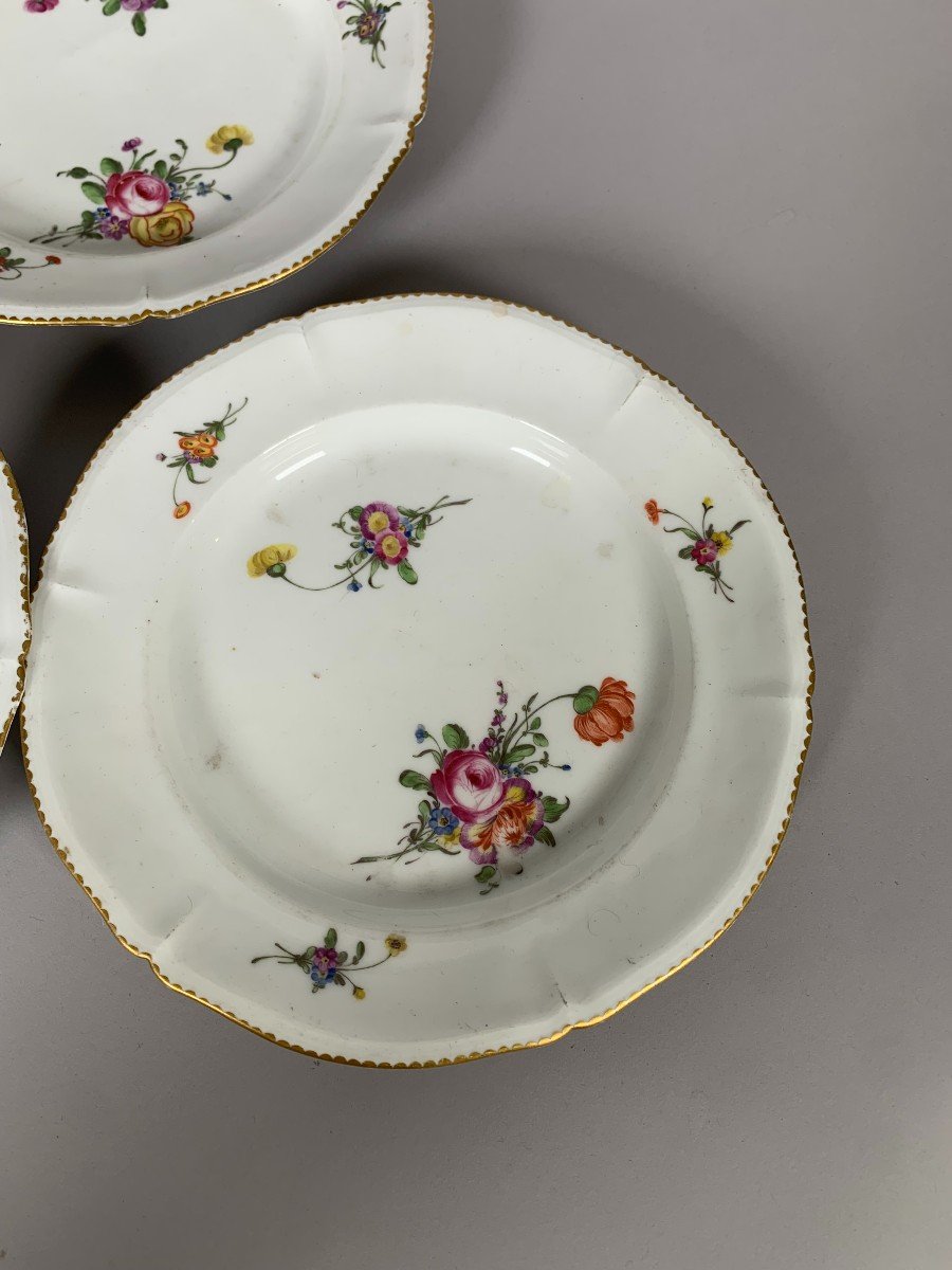 Manufacture Du Comte d'Artois - Plate (5) - Soft Porcelain 18th Century -photo-4