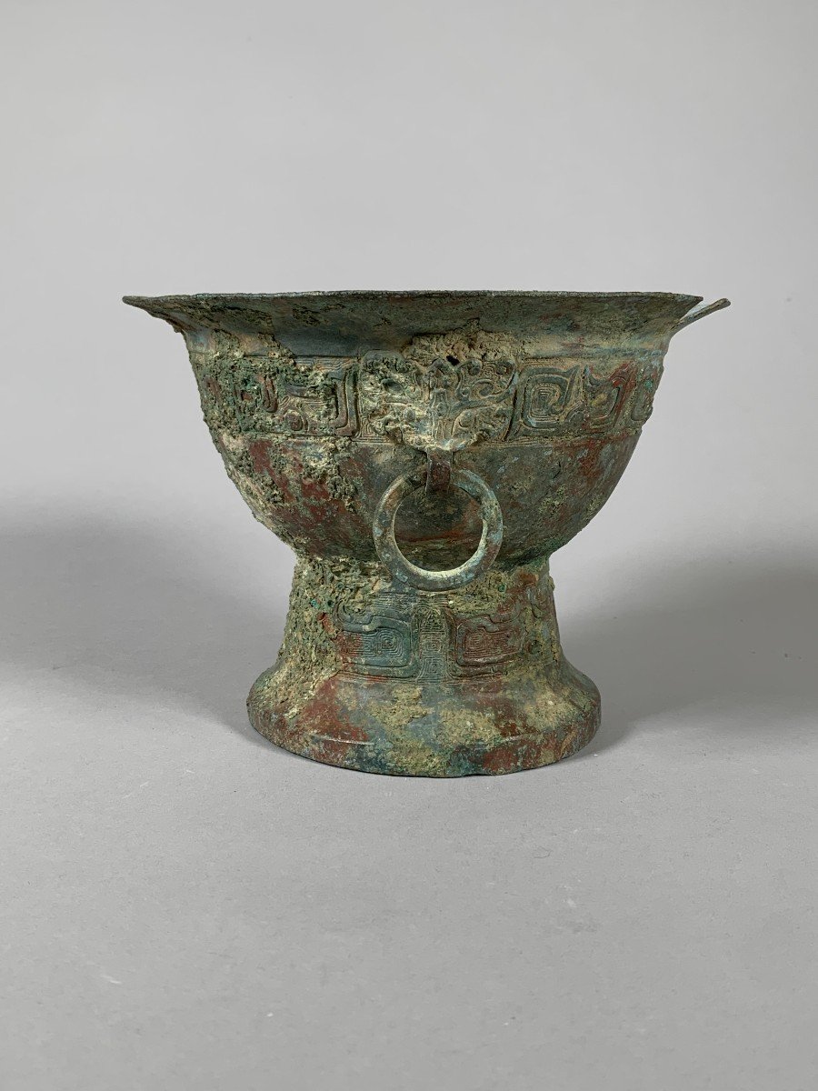 Archaic Bronze Vase Western Zhou Dynasty (1100-771 Bc) China Archaeology -photo-3