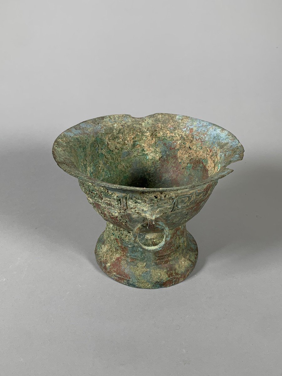 Archaic Bronze Vase Western Zhou Dynasty (1100-771 Bc) China Archaeology -photo-4