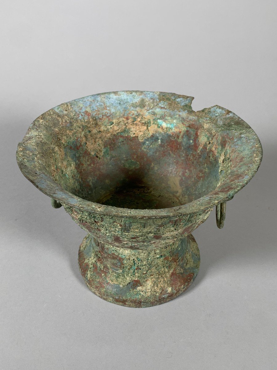 Archaic Bronze Vase Western Zhou Dynasty (1100-771 Bc) China Archaeology -photo-3