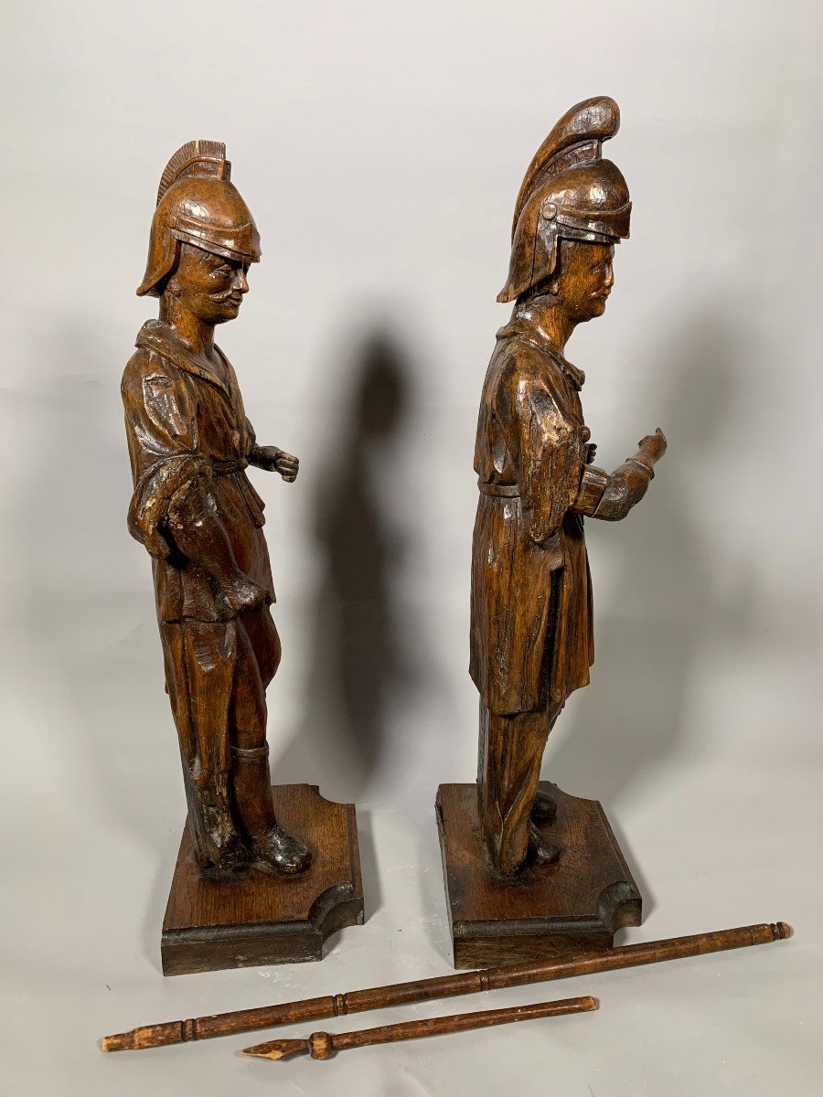 Sculpture, Soldats Romains De La Crucifixion - 78 Cm XVIIeme Siecle-photo-2