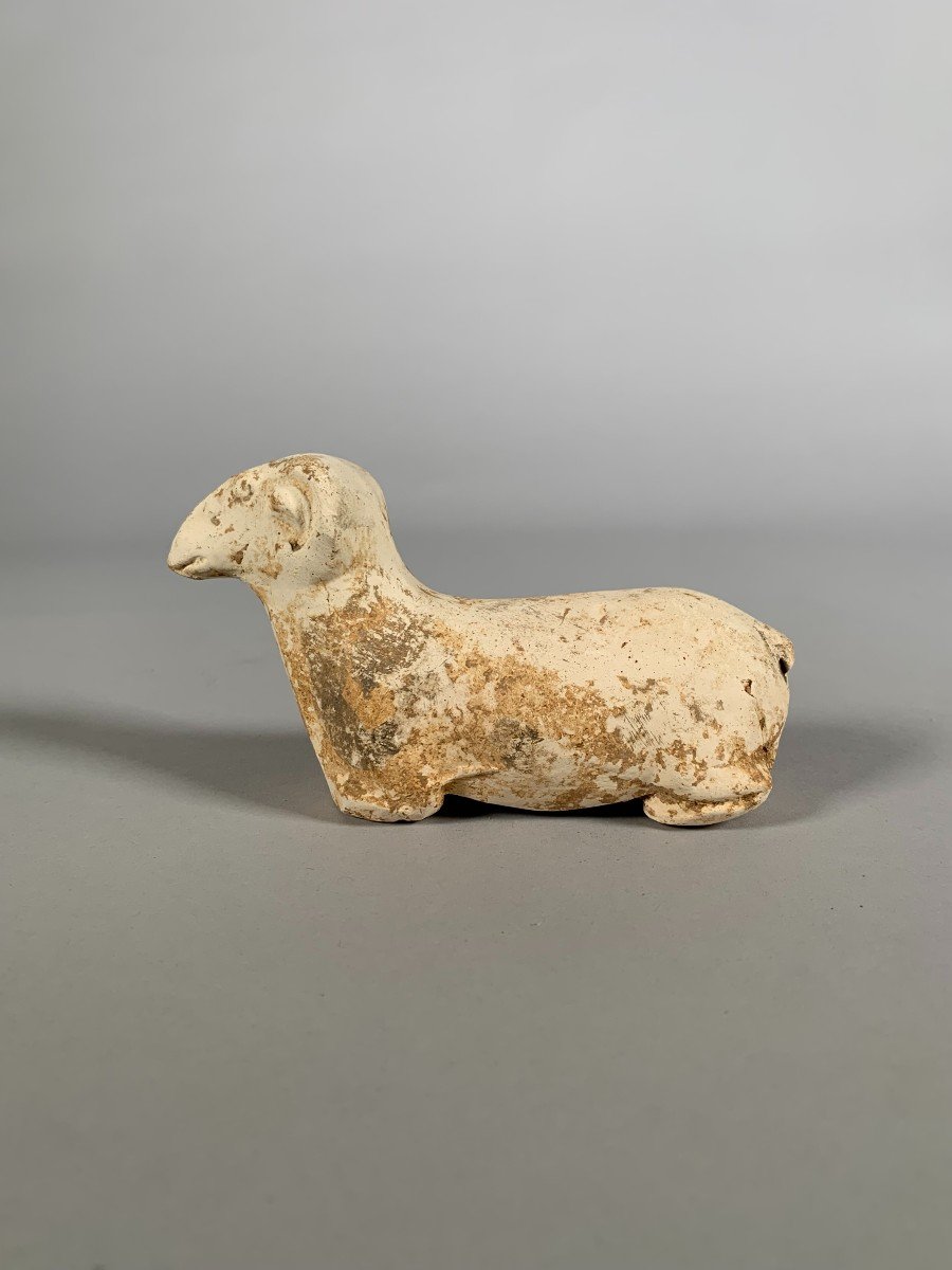 Terracotta Goat Sculpture Han Dynasty 206 Bc To 220 Ad Archaeology-photo-2