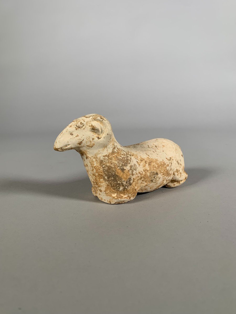 Terracotta Goat Sculpture Han Dynasty 206 Bc To 220 Ad Archaeology-photo-4